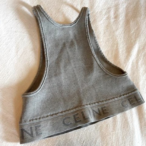 Celine Sports Bra in Athletic Knit Grey Sz M - Picture 3 of 4